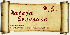 Mateja Sredović vizit kartica